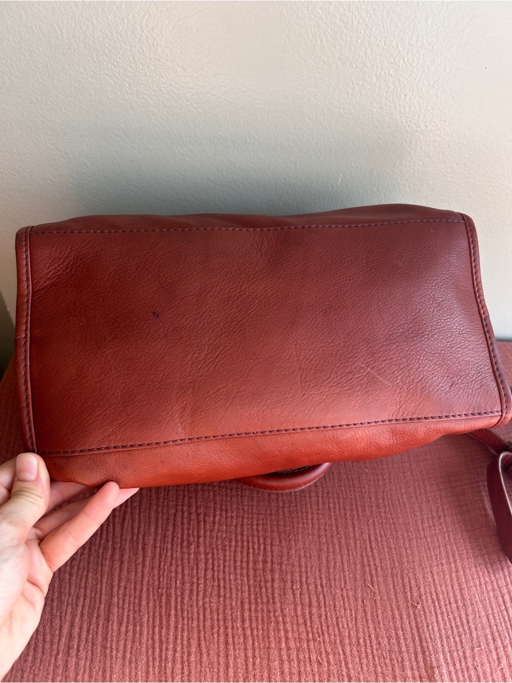 American Leather Co. Shoulder Bag In Cognac Leather - Satchel VGUC - Picture 5 of 9